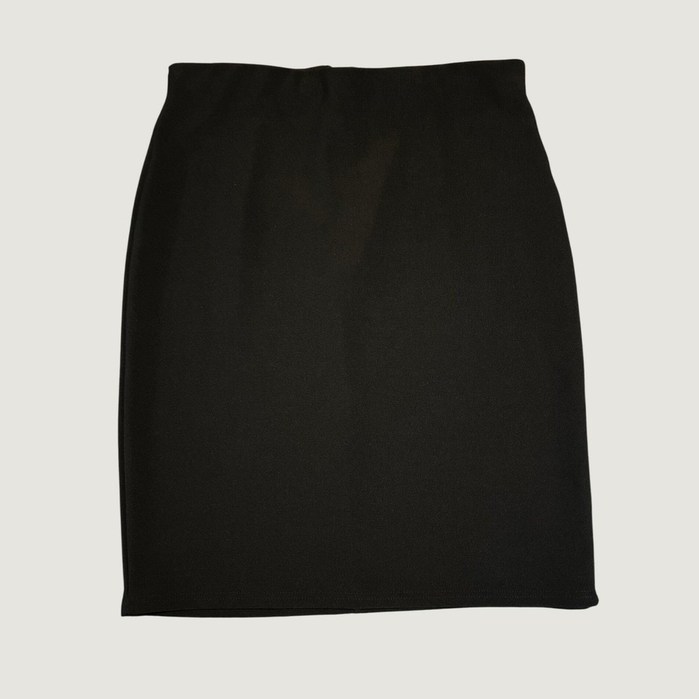 Maze Collection Pencil Skirt Womens L Black Excellent Exposed Back Zip 1587